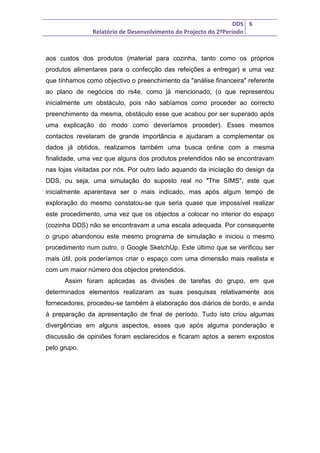 Relatório de desenvolvimento do projecto 2º Período