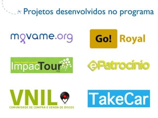 Projetos desenvolvidos no programa
 