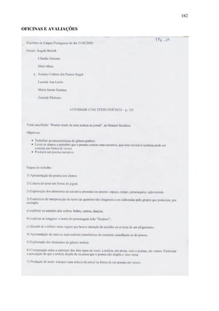 182

OFICINAS E AVALIAÇÕES
 