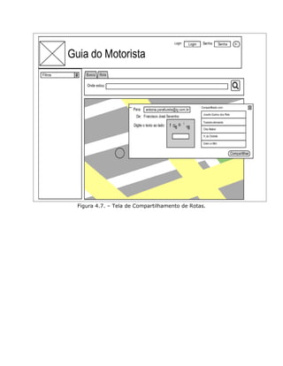 Figura 4.7. – Tela de Compartilhamento de Rotas.
 