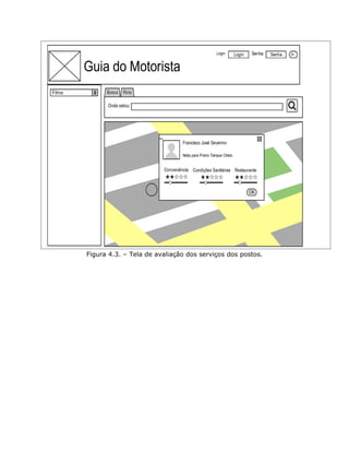 Figura 4.3. – Tela de avaliação dos serviços dos postos.
 