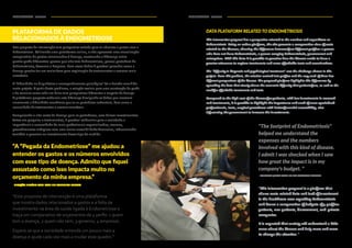 RESULTADOS RESULTS RESULTADOS RESULTS60 61
PLATAFORMA DE DADOS
RELACIONADOS À ENDOMETRIOSE
Esta proposta de intervenção tem perspectiva voltada para os números e gastos com a
Endometriose. Utilizando uma plataforma online, o site apresenta uma visualização
comparativa de gastos relacionados à doença, mostrando a diferença entre
quatro perfis diferentes: pessoa que não tem Endometriose, pessoa portadora de
Endometriose, Governo e Empresa. Com esses dados é possível perceber como a
doença precisa ter um maior foco para exploração de tratamentos e exames mais
acessíveis.
A “dificuldade no diagnóstico e acompanhamento psicológico” foi o desafio escolhido
neste projeto. A partir deste problema, a solução evoluiu para uma construção de perfis
e da maneira como cada um deles tem perspectivas diferentes a respeito da doença.
A plataforma proposta evidencia esta diferença divulgando os dados que mostram
claramente a dificuldade econômica que as as portadoras enfrentam, bem como a
necessidade de tratamentos e exames acessíveis.
Comparando o alto custo da doença para as portadoras, com baixos investimentos
feitos em pesquisa e tratamentos, é possível evidenciar para a sociedade a
importância e necessidade de mais profissionais especializados, exames,
procedimentos cirúrgicos com uma maior acessibilidade financeira, influenciando
também o governo no investimento desse tipo de medida.
“Esta proposta de intervenção é uma plataforma
que mostra dados relacionados a gastos e a falta de
investimento na área de saúde ligada à Endometriose e
traça um comparativo de orçamentos de 4 perfis: 1 quem
tem a doença, 2 quem não tem, 3 governo, 4 empresas.
Espera-se que a sociedade entenda um pouco mais a
doença e ajude cada vez mais a mudar esse quadro.”
“A “Pegada da Endometriose” me ajudou a
entender os gastos e os números envolvidos
com esse tipo de doença. Admito que fiquei
assustado como isso impacta muito no
orçamento da minha empresa.”
- CITAÇÃO FICTÍCIA COM BASE NO CONCEITO CRIADO
DATA PLATAFORM RELATED TO ENDOMETRIOSIS
This intervention proposal has a perspective oriented to the numbers and expenditure on
Endometriosis. Using an online platform, the site presents a comparative view of costs
related to the disease, showing the difference between four different profiles: a person
who does not have Endometriosis, a person carrying Endometriosis, government and
enterprises.With this data it is possible to perceive how the disease needs to have a
greater relevance to explore treatments and more affordable tests and examinations.
The "difficulty in diagnosis and psychological treatment" was the challenge chosen in this
project. From this problem, the solution evolved into profiles and the way each of them has
different perspectives of the disease.The proposed platform highlights this differences by
spreading the data that clearly shows the economic difficulty that patients face, as well as the
need for affordable treatments and tests.
Compared to the high cost of the disease for patients, with low investments in research
and treatments, it is possible to highlight the importance and need of more specialized
professionals, tests, surgical procedures with better financial accessibility, also
influencing the government to increase the investments.
"This intervention proposal is a platform that
shows costs-related data and lack of investment
in the healthcare area regarding Endometriosis
and draws a comparative of budgets of 4 profiles:
patients, non-patients, Government, and private
companies.
It is expected that society will understand a little
more about the disease and help more and more
to change the situation."
"The footprint of Endometriosis"
helped me understand the
expenses and the numbers
involved with this kind of disease.
I admit I was shocked when I saw
how great the impact is in my
company's budget. "
- SIMULATED QUOTE BASED ON THE DEVELOPED CONCEPT
 