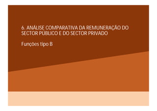 6. ANÁLISE COMPARATIVA DA REMUNERAÇÃO DO
SECTOR PÚBLICO E DO SECTOR PRIVADO

Funções tipo B
 