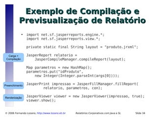 Relatórios Corporativos com Java e Software Livre