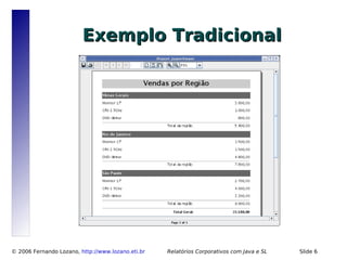 Relatórios Corporativos com Java e Software Livre