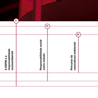 A ESPM e a
responsabilidade
socioambiental


                                    6




Responsabilidade social
como missão
                               12




Percurso da
consciência ambiental
                                        2010




                          42
 
