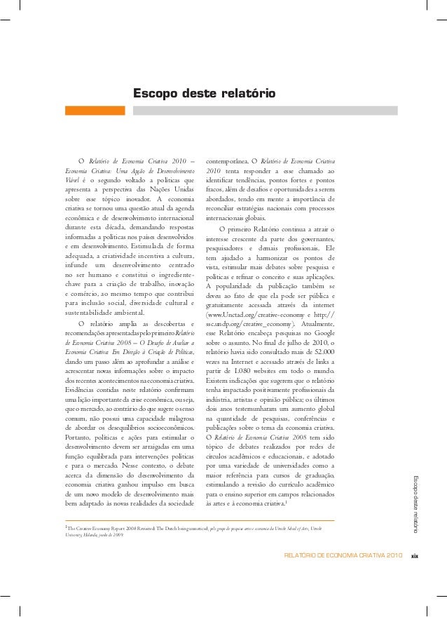 Relatorio economia