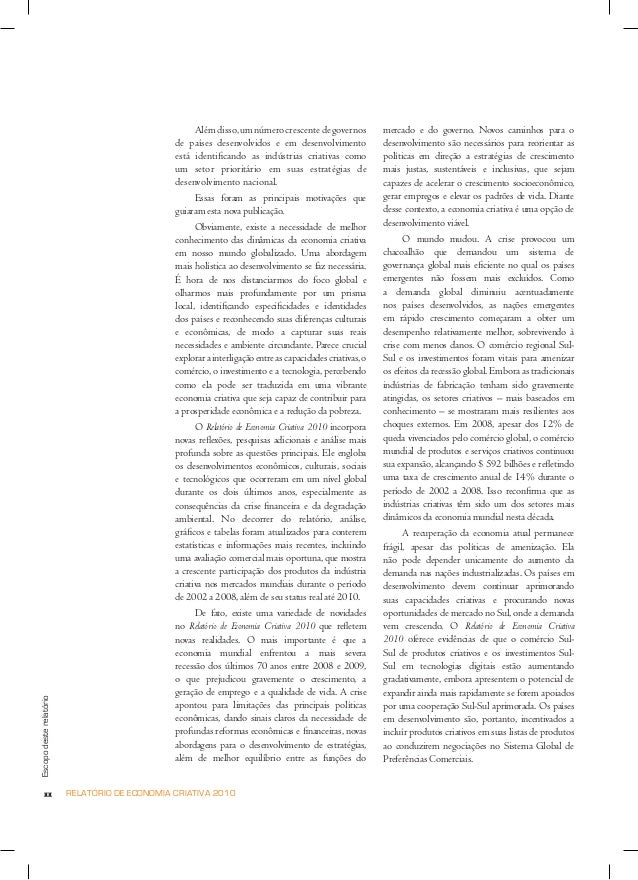 Relatorio economia