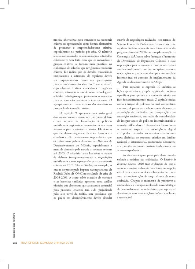 Relatorio economia