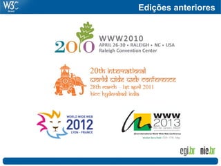 Edições anteriores
 