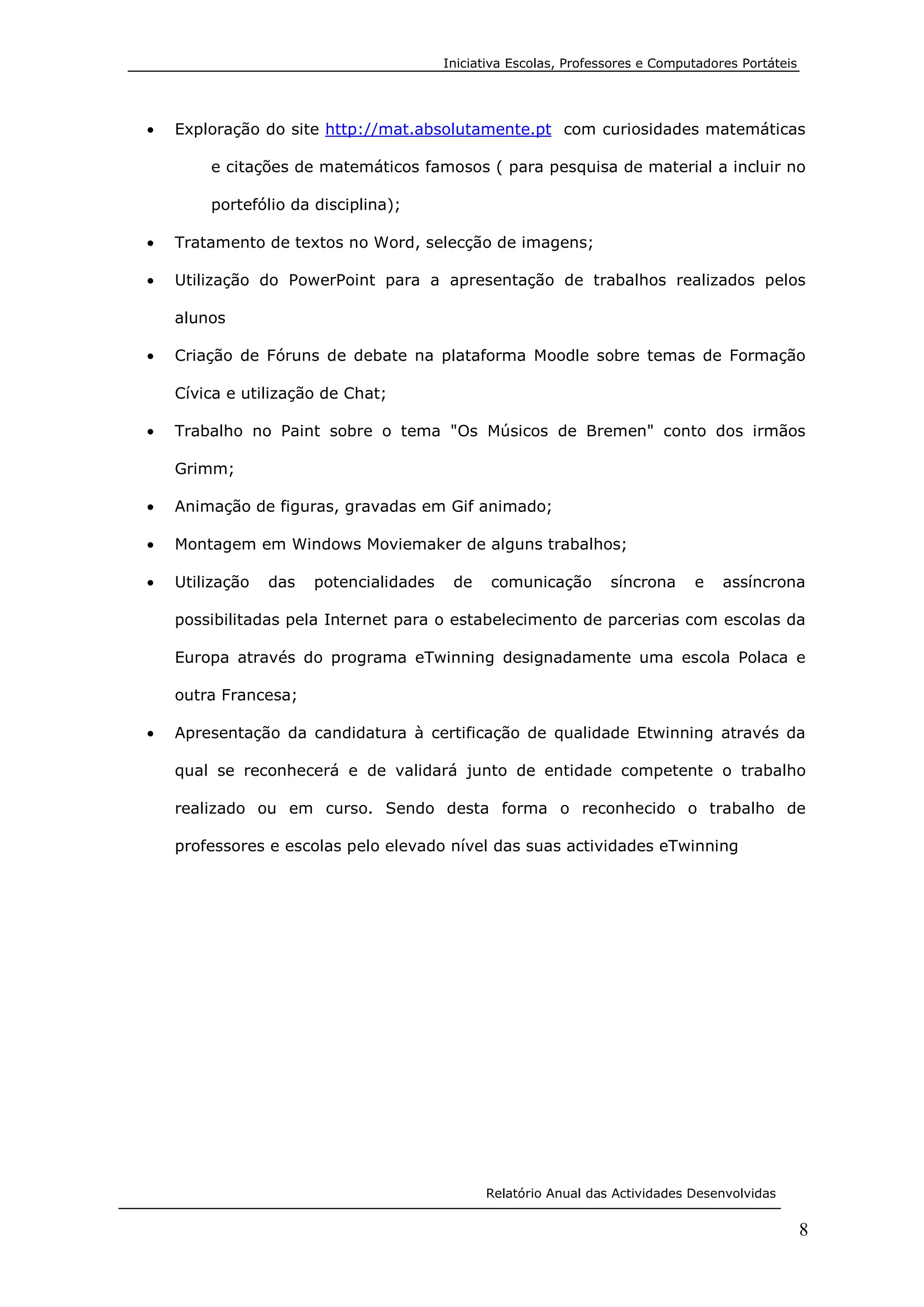 RelatóRio Crie Para Post