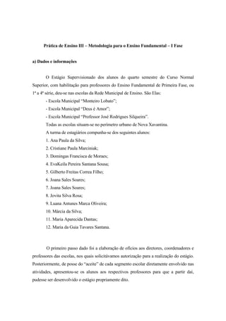 RelatóRio De EstáGio Perillo