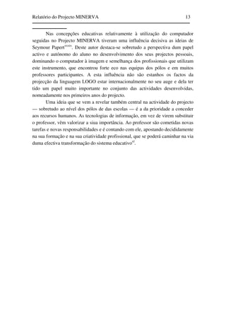 Relatório do Projecto Minerva