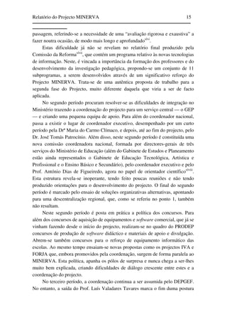 Relatório do Projecto Minerva