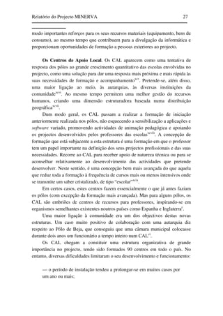 Relatório do Projecto Minerva