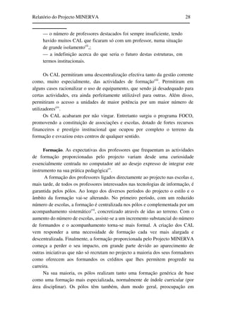 Relatório do Projecto Minerva