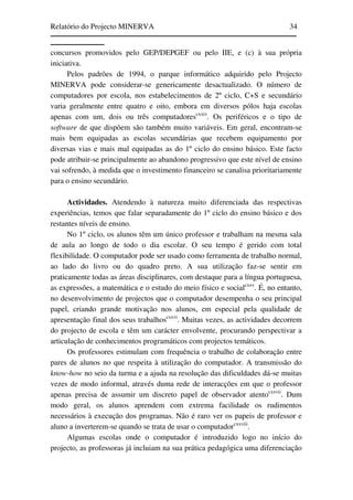 Relatório do Projecto Minerva