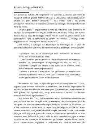 Relatório do Projecto Minerva