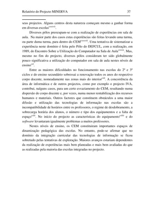 Relatório do Projecto Minerva