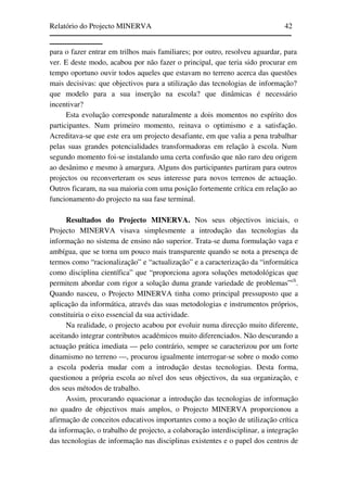 Relatório do Projecto Minerva