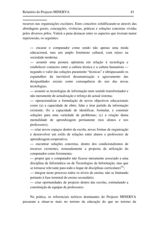 Relatório do Projecto Minerva