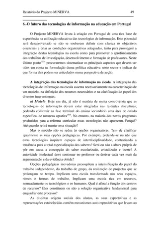 Relatório do Projecto Minerva