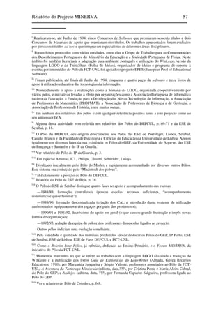 Relatório do Projecto Minerva