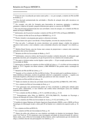 Relatório do Projecto Minerva