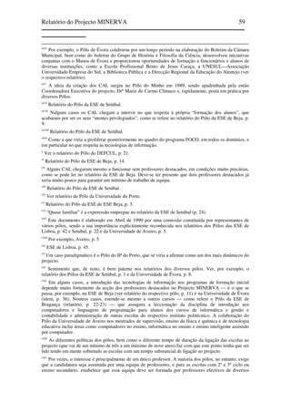 Relatório do Projecto Minerva