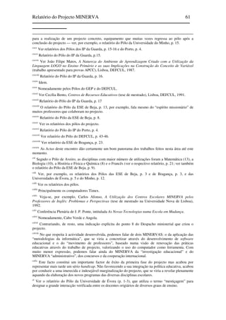 Relatório do Projecto Minerva