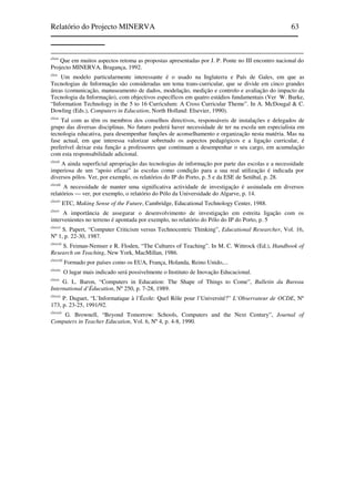 Relatório do Projecto Minerva