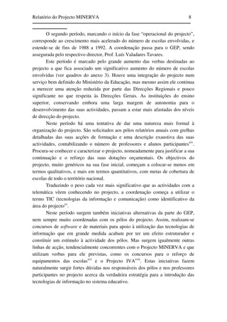 Relatório do Projecto Minerva