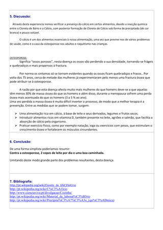 RelatóRio A.L Indentificação De CáLcio | PDF