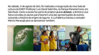 Relatório 123 e lácteos   emef luiz david sobrinho