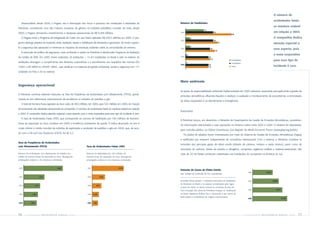 O número de
                                                                                                                                                                                                                            acidentados fatais
   Desenvolvido desde 2000, o Pegaso visa à eliminação dos riscos e passivos nas instalações e atividades da              Número de Fatalidades
                                                                                                                                                                                                                            se manteve estável
Petrobras, constituindo uma das maiores iniciativas do gênero na indústria petrolífera mundial. Ao todo, desde
                                                                                                                                                     12
2000, o Pegaso demandou investimentos e despesas operacionais de R$ 9,266 bilhões.                                        2001                                   18                                                         em relação a 2004.
                                                                                                                                                                                    30

   O Pegaso inclui o Programa de Integridade de Dutos, em que foram aplicados R$ 226,5 milhões em 2005. O pro-                           3                                                                                  A companhia dedica
                                                                                                                          2002                                   18
grama abrange projetos de inspeção, teste, avaliação, reparo e reabilitação de oleodutos e gasodutos, de modo a garan-                                                 21
                                                                                                                                                                                                                            atenção especial a
                                                                                                                                         3
tir a segurança das operações e minimizar os impactos de eventuais acidentes sobre as comunidades do entorno.             2003                              16                                                              esse aspecto, pois
                                                                                                                                                                  19
   A execução da política de segurança, meio ambiente e saúde na Petrobras é aferida pelo Programa de Avaliação
                                                                                                                                     1                                                                                      a meta corporativa
da Gestão de SMS. Em 2005, foram realizadas 20 avaliações – 13 em instalações no Brasil e sete no exterior. As            2004                            15
                                                                                                                                                            16
                                                                                                                                                                                    Empregados                              para esse tipo de
avaliações abrangem o cumprimento das diretrizes corporativas e o atendimento aos requisitos das normas ISO                      0                                                  Contratados
                                                                                                                          2005                            15
14001 e BS 8800 ou OHSAS 18001, que certificam os sistemas de gestão ambiental, saúde e segurança em 171                                                  15                        Totais                                  incidente é zero.
unidades no País e 26 no exterior.


                                                                                                                          Meio ambiente
Segurança operacional
                                                                                                                          As ações de responsabilidade ambiental implementadas em 2005 estiveram associadas principalmente à gestão de
A Petrobras continua obtendo reduções na Taxa de Freqüência de Acidentados com Afastamento (TFCA), aproxi-
                                                                                                                          emissões atmosféricas, efluentes líquidos e resíduos; à avaliação e monitoramento de ecossistemas; à remediação
mando-se dos referenciais internacionais de excelência na indústria do petróleo e gás.
                                                                                                                          de áreas impactadas e ao atendimento a emergências.
   O total de homens-horas expostos ao risco subiu de 483 milhões, em 2004, para 533 milhões em 2005, em função
do incremento das atividades operacionais da companhia. O número de acidentados fatais se manteve estável em relação
                                                                                                                          Emissões
a 2004. A companhia dedica atenção especial a esse aspecto, pois a meta corporativa para esse tipo de incidente é zero.
   A Taxa de Acidentados Fatais (TAF), que corresponde ao número de fatalidades por 100 milhões de homens-
                                                                                                                          A Petrobras lançou, em dezembro, o Relatório de Desempenho da Gestão de Emissões Atmosféricas, consolidan-
horas de exposição ao risco, manteve em 2005 a tendência consistente de queda. O índice alcançado no ano é
                                                                                                                          do informações relacionadas a suas operações na América Latina entre 2002 e 2004. O relatório foi depositado,
muito inferior à média mundial da indústria de exploração e produção de petróleo e gás em 2004, que, de acor-
                                                                                                                          para consulta pública, no Global Greenhouse Gas Register do World Economic Forum (www.ghgr.org/public).
do com a Oil and Gas Producers (OGP), foi de 5,2.
                                                                                                                             Os dados do relatório foram inventariados por meio do Sistema de Gestão de Emissões Atmosféricas (Sigea)
                                                                                                                          e verificados por empresa independente de consultoria internacional. Com o sistema, a Petrobras monitora as
Taxa de Freqüência de Acidentados
                                                                                                                          emissões dos principais gases de efeito estufa (dióxido de carbono, metano e óxido nitroso), assim como de
com Afastamento (TFCA)                                             Taxa de Acidentados Fatais (TAF)
                                                                                                                          monóxido de carbono, óxidos de enxofre e nitrogênio, compostos orgânicos voláteis e material particulado. São
Número de acidentados com afastamento do trabalho por              Número de fatalidades por 100 milhões de               mais de 20 mil fontes emissoras cadastradas nas instalações da companhia na América do Sul.
milhão de homens-horas de exposição ao risco, abrangendo           homens-horas de exposição ao risco, abrangendo
empregados próprios e de empresas contratadas.                     empregados próprios e de empresas contratadas.



2001                                      2,89                     2001                            15,70
                                                                                                                          Emissão de Gases de Efeito Estufa
                                                                                                                                                                                                    2002           30,43
                                                                                                                          (em milhões de toneladas de CO2 equivalente)
2002                       1,53                                    2002            6,29

                                                                                                                          Emissões totais (diretas + indiretas) associadas às instalações           2003                   39,09
                                                                                                                          da Petrobras no Brasil e no exterior consolidadas pelo Sigea.
2003                1,23                                           2003     4,57
                                                                                                                          A partir de 2003, os dados incluem as emissões da área de
                                                                                                                          Gás e Energia, dos ativos da Petrobras Energia S.A. localizados           2004                      44,41

2004          1,04                                                 2004   3,30                                            no Brasil, Argentina, Bolívia, Peru e Venezuela e dos navios da
                                                                                                                          frota própria e contratados em viagens internacionais.
                                                                                                                                                                                                    2005                              51,56

2005         0,97                                                  2005   2,81




76     PETR OBRA S           Rel atório    Anual    2005                                                                                                                                          PETR OBRA S   Rel atório         Anual      2005   77
 