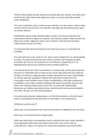 Relatório da Avaliação Interna – 2009/2010__________________________________________________57
 