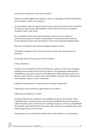 Relatório da Avaliação Interna – 2009/2010__________________________________________________58
 