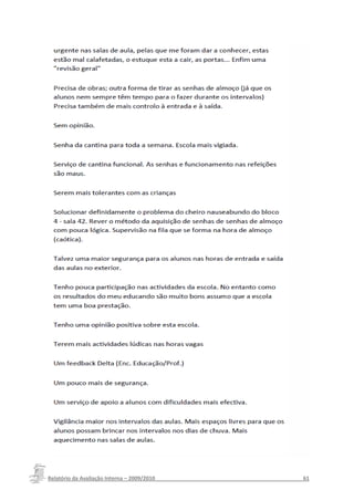 Relatório da Avaliação Interna – 2009/2010__________________________________________________61
 
