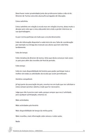 Relatório da Avaliação Interna – 2009/2010__________________________________________________75
 