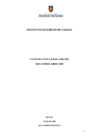 Relatório Cesta Básica