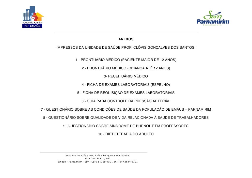 Relat rio Das Atividades PSF Ema s