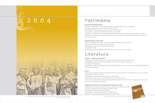 Relatório de atividades 2004 a 2008