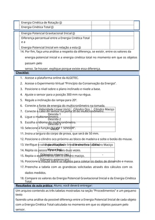 Checklist Rampa Relatório de Aula Prática - Física Geral e Experimental - Energia.docx