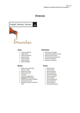 Relatório de desenvolvimento do projecto