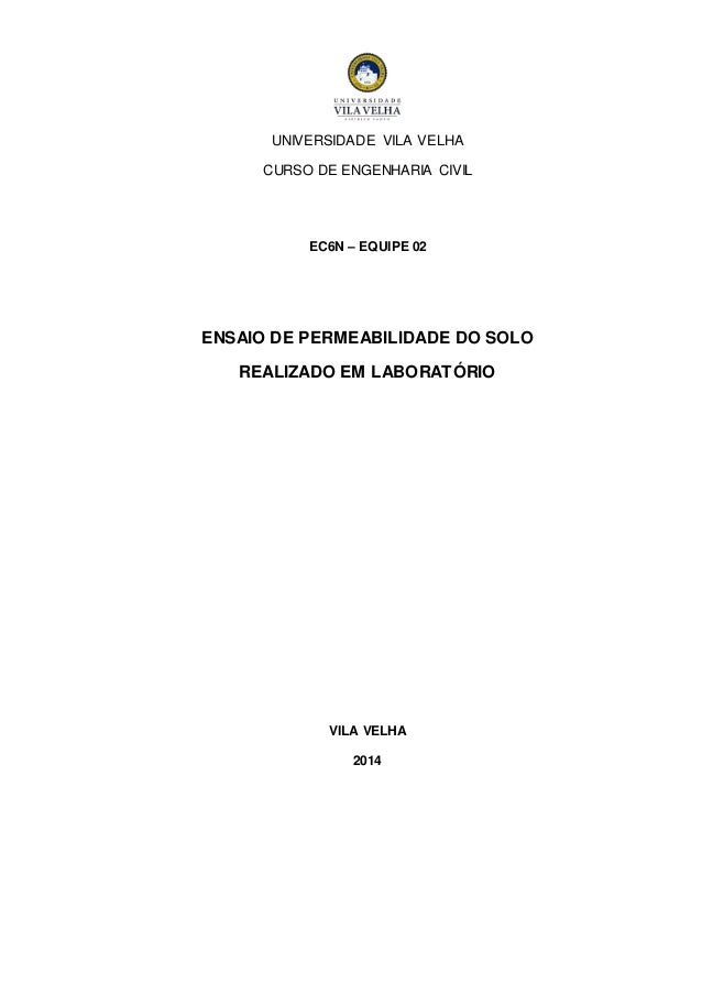 Ensaio de permeabilidade do solo