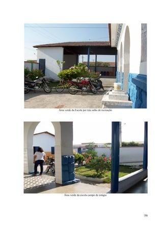 59
Área verde da Escola por trás salão de recreação
Área verde da escola campo de estágio
 