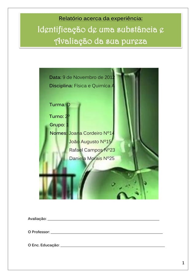 Relatório de fq A | PDF