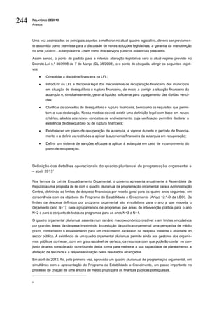 Relatório do orçamento do estado de 2013