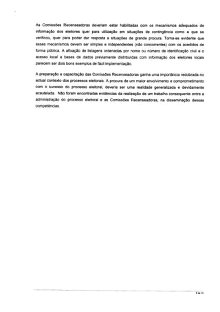 Relatório Presidenciais 2011