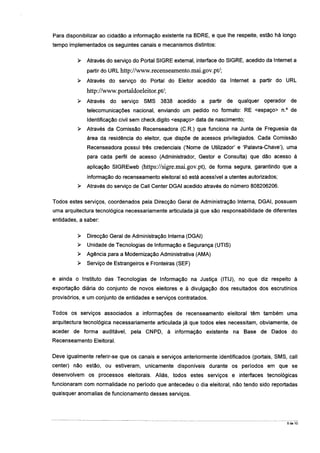 Relatório Presidenciais 2011